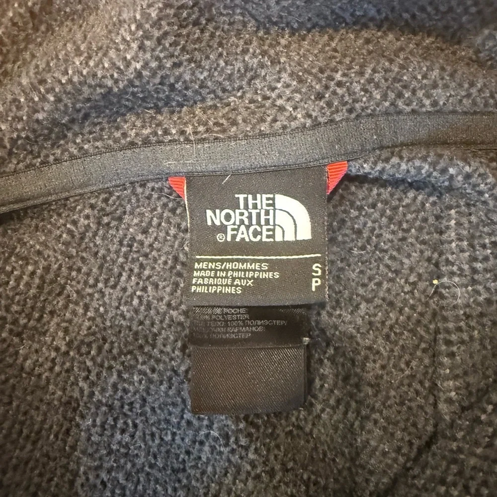 The North Face Full Zip Fleece Jacket Men’s Small Gray Textured Performance